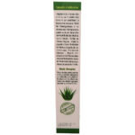 Aloe Vera Shampoo, de gel van de aloe vera plant is rijk aan vitamines, mineralen, aminozuren en antioxidanten die je haar voeden, hydrateren en beschermen. 200 milliliter, zijkant.